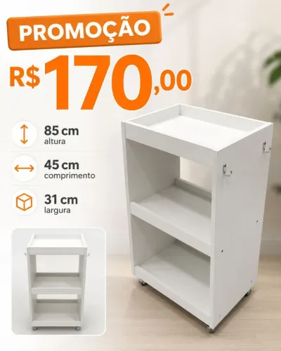 Carinho auxiliar mdf