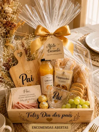Cesta de Café da Manhã Dia dos Pais | Kits Presente Personalizados a partir de R$ 79,90.