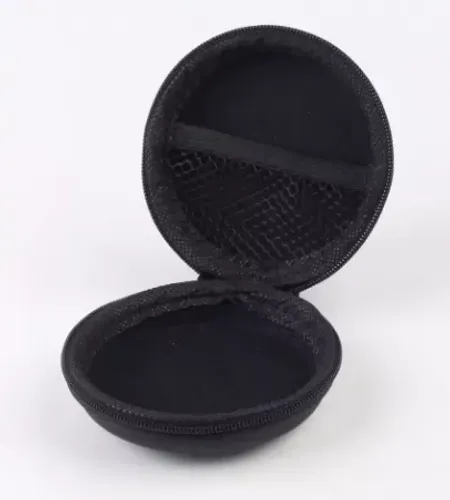 Case EVA Preto para Fone de Ouvido com Zíper Bolsa de Transporte Portátil 1 Unidade