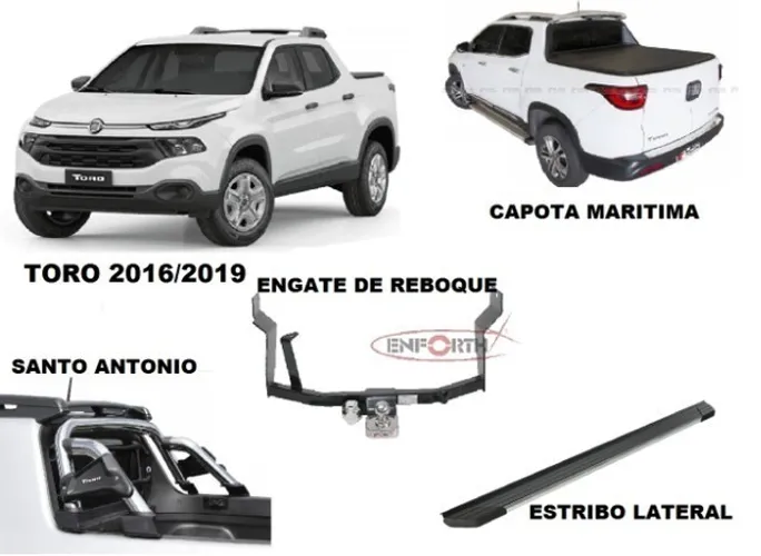 Kit Acessórios Bepo Automotivos Caminhonete - Toro 2016/2019 - Consulte