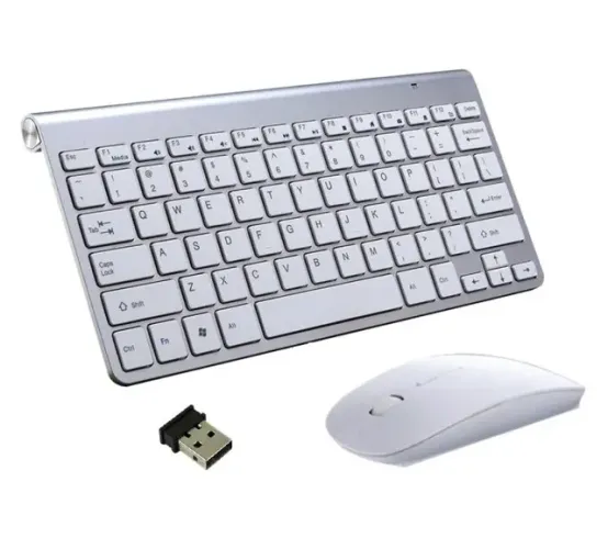 Kit Teclado Slim + Mouse Sem Fio 2.4g Ultra Fino para Pc e Notebook