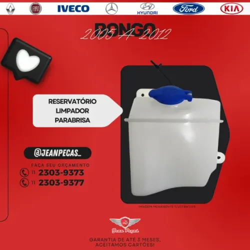 reservatorio limpador parabrisa - kia bongo 2005 a 2012