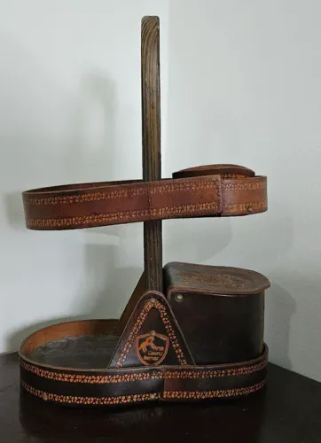 Mateira em couro/madeira nunca usada