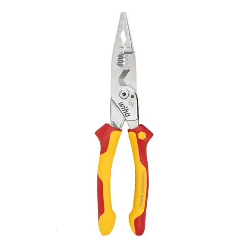 Alicate Wiha Eletricista Multifuncional 8 em 1 Cromado 