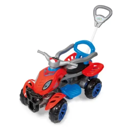 Quadriciclo Com Empurrador E Pedal Homem Aranha 3113 Maral