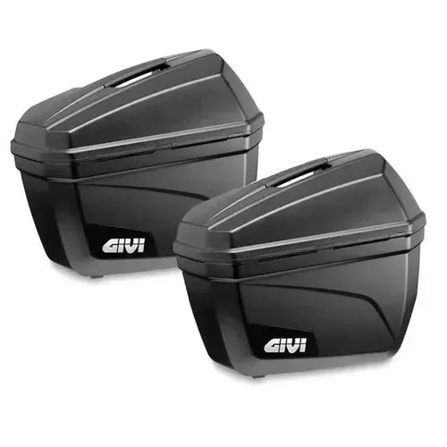 Par de Bauletos 22 Litros Monokey Lateral Preto Givi E-22N