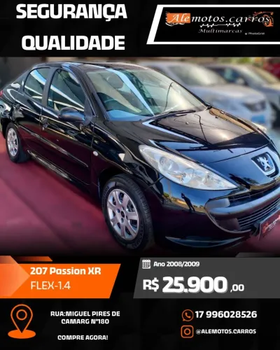 Peugeot 207 Sedan Passion XR 1.4 Flex 8V 4P 2009