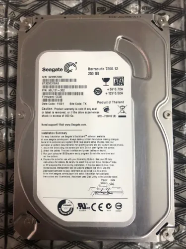 Hd Sata 250gb Testado 100% Funcionando