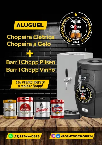 Aluguel de chopeira e venda de barril 