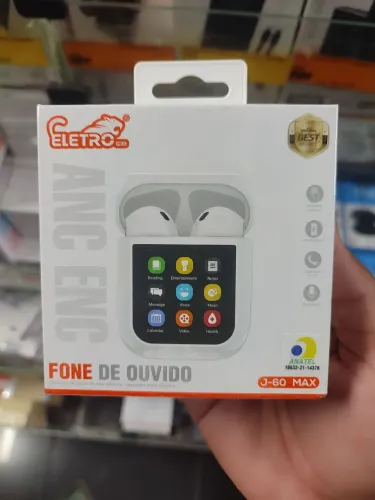 FONES SEM FIO ELETROMEX COM TELA TOUCH