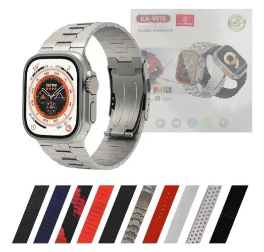Smartwatch KA-9978 - Design Premium e 10 Pulseiras