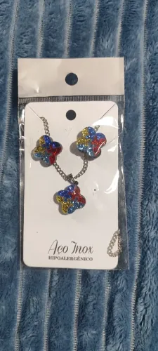 Conjunto de aço hipoalergênico