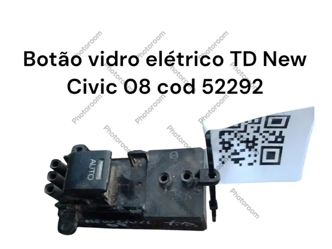 Botão Vidro Elétrico Traseira Direita New Civic 08 Cod 52292