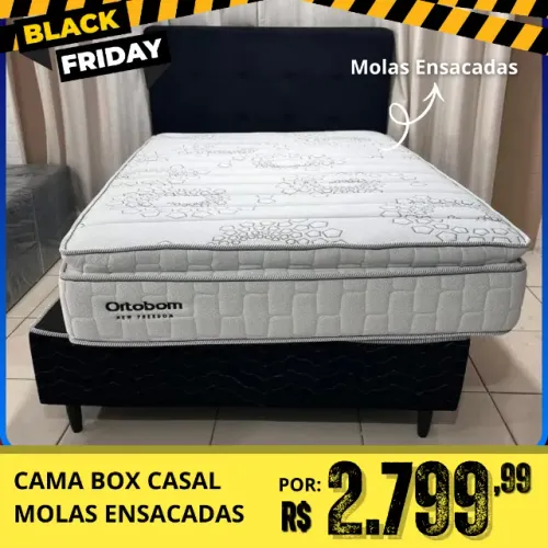 Cama Box Casal New Freedom Ortobom Nova de Fábrica 