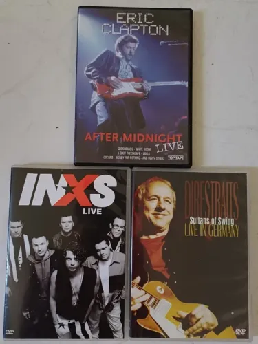 Dire Straits- Eric Clapton- INXS- Lote 3 DVDs