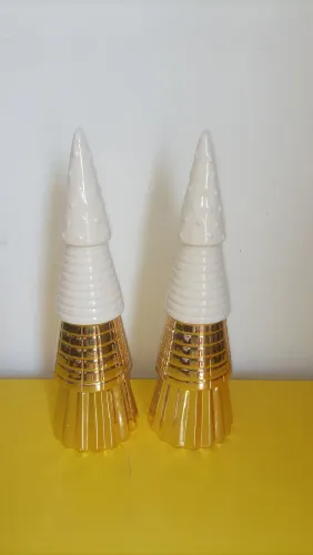 Duas Árvores de Natal porcelana