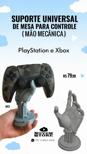 Suporte  Universal para Controle Playstation  Xbox Cores Disponíveis  Preto e Cinza