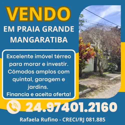 Casa com amplo quintal em Praia Grande Mangaratiba