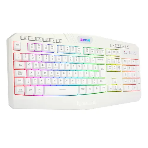 Teclado Semi Mecânico Redragon Harpe 2 White RGB - WZetta