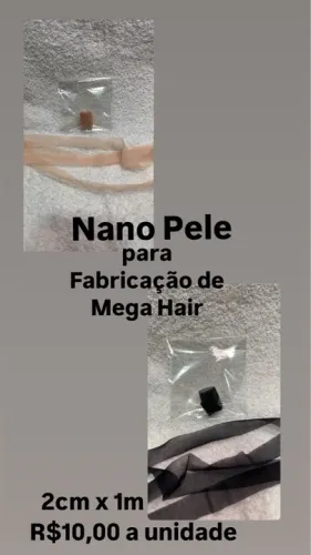 Nano pele para fabricação de Mega Hair de Fita Adesiva 