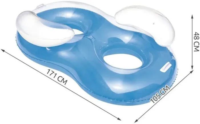 Boia Dupla com Encosto Inflável - Bestway imensa  premium 