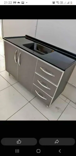 Imperdivel:Balcão+cuba novos direto de fabrica, 100%MDF opções de cuba inox e marmorite.