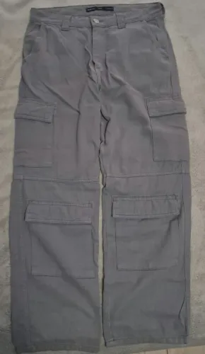 Calça baggy bluesteel cinza cargo