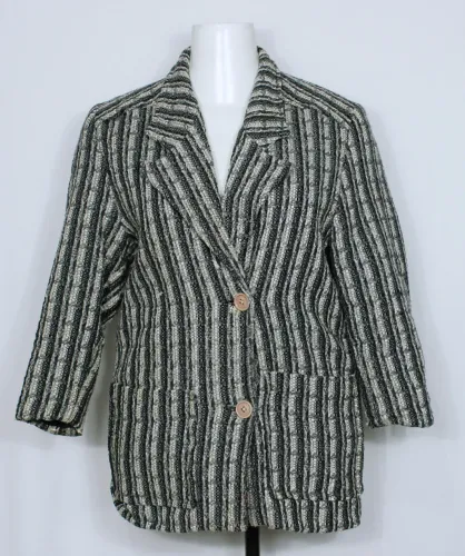 Casaco alongado feminino vintage tons de cinza vintage - Veste G - Ref. 4334