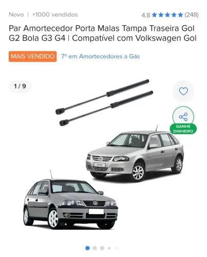 Vendo amortecedor de malas para gol G2, G3 ou G4