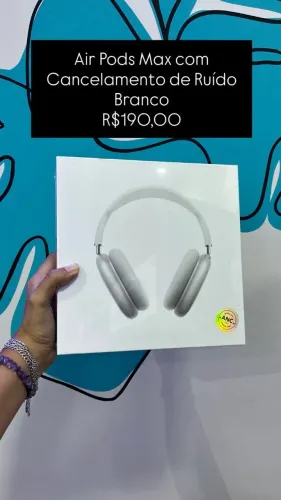 Air Pods Max com Redução de Ruído / Branco / R$190,00