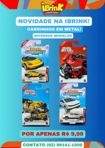 Carro de Ferro Crazy Cars Tipo Hot Wheels