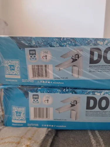 Dois misturadores monocomando Lift bica baixa, docol novas