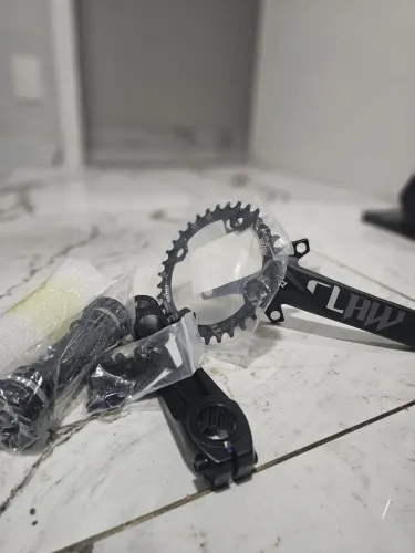 Jogo pedaleira com manivela e coroa integrada para Fat Bike 192mm
