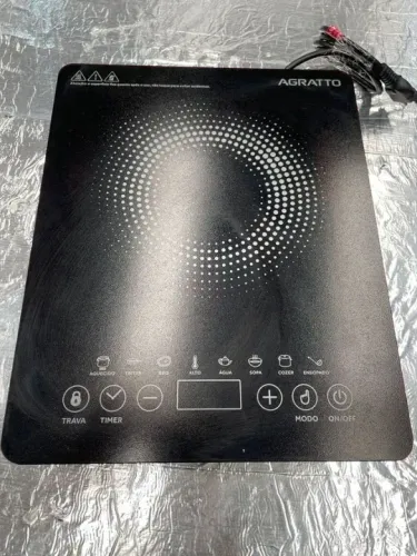 Cooktop indução preto 1 boca 2000W agratto