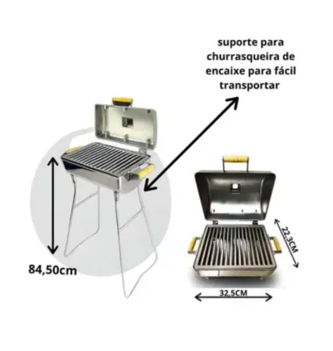 Churrasqueira DURAFORT com Pés - A CARVÃO