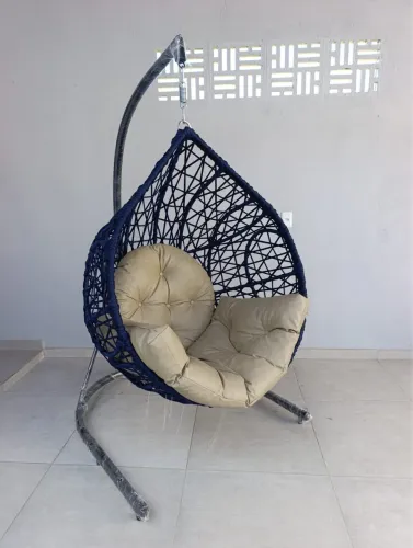 Balanço ninho formato gota em corda náutica disponível em todas as cores