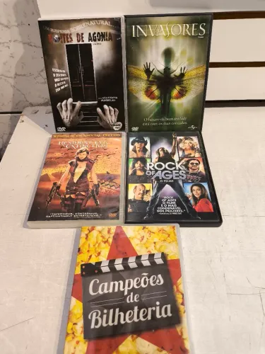 Dvd filmes  - lote com  5 unidades no estado  