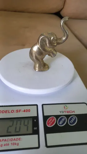 Antiga Estátua Miniatura de elefante dourado antiguidade enfeite decoração antigo cenário