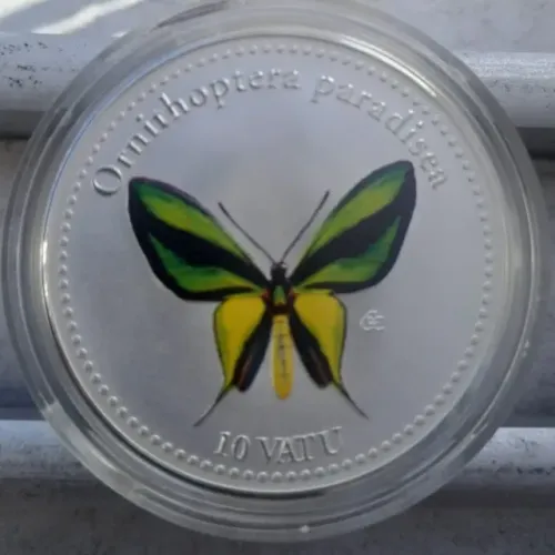 Moeda Vanuatu 10 Vatus Ornithoptera paradisea