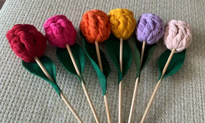 Flor Decorativa de Crochê em Vareta - Para Difusores - SOB ENCOMENDA - Chamar no chat