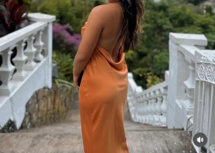 Vestido festa acetinado 