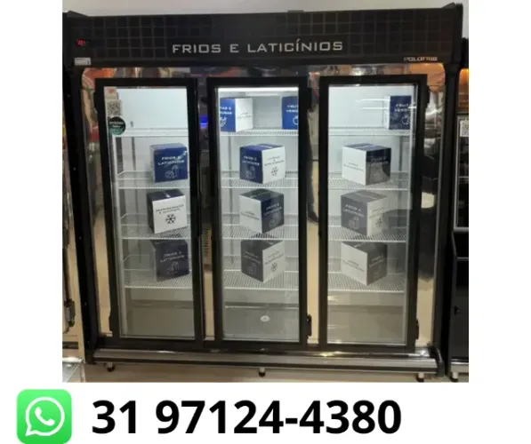 Freezer Auto Serviço 3 Portas Polo Frio Bebidas e Laticínios