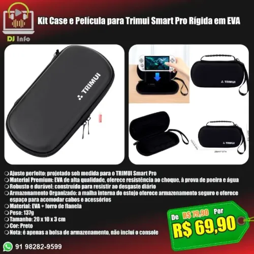 Kit Case e Película para Trimui Smart Pro Rígida em EVA