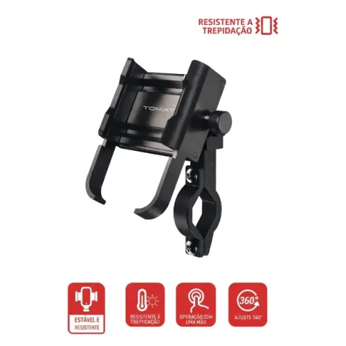 Suporte Celular Metal Moto Bicicleta MTG-418 Ajuste 360 Graus Ultra Resistente Fixacao Par