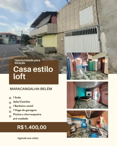 CASA ESTILO LOFT PARA LOCAÇÃO