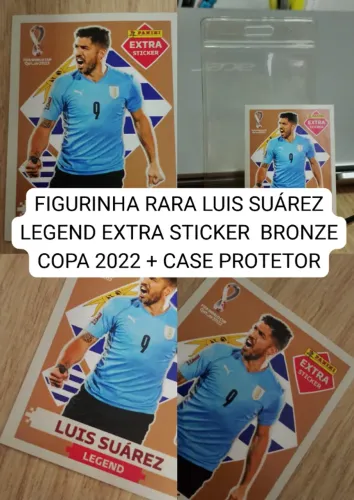 FIGURINHA LUIS SUÁREZ LEGEND PANINI BRONZE EXTRA STICKER COPA 2022 RARA
