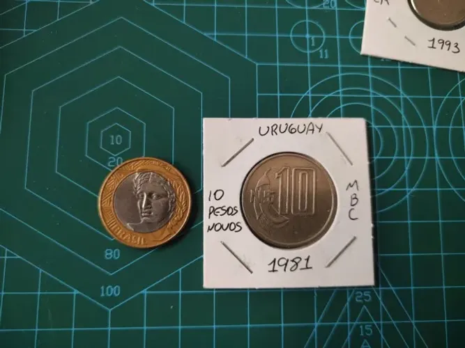 Moeda Uruguai 10 Pesos Nuevos 1981 Original - José Artigas - MBC