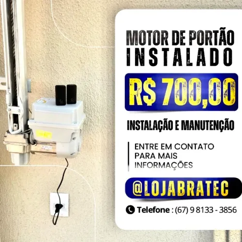 Motor de portão de 8 segundos (instalado)