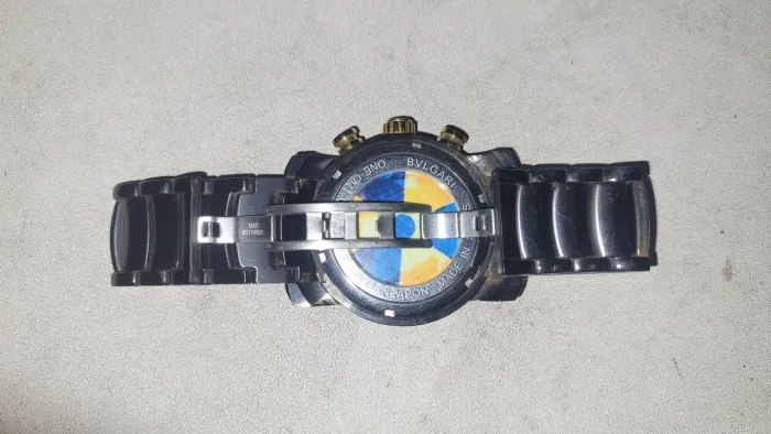 Relogio Bvlgari skeleton safira..