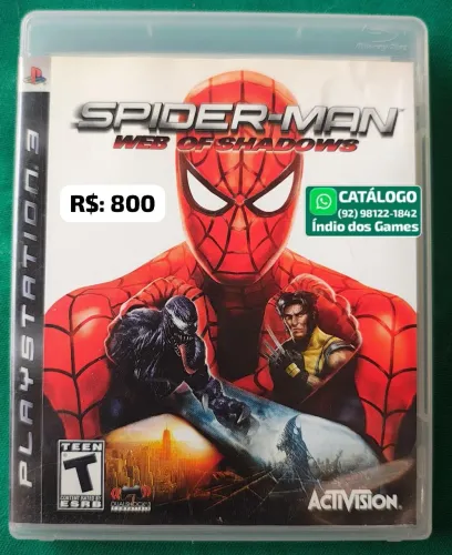 Spider-Man Web Of Shadows = R$: 800